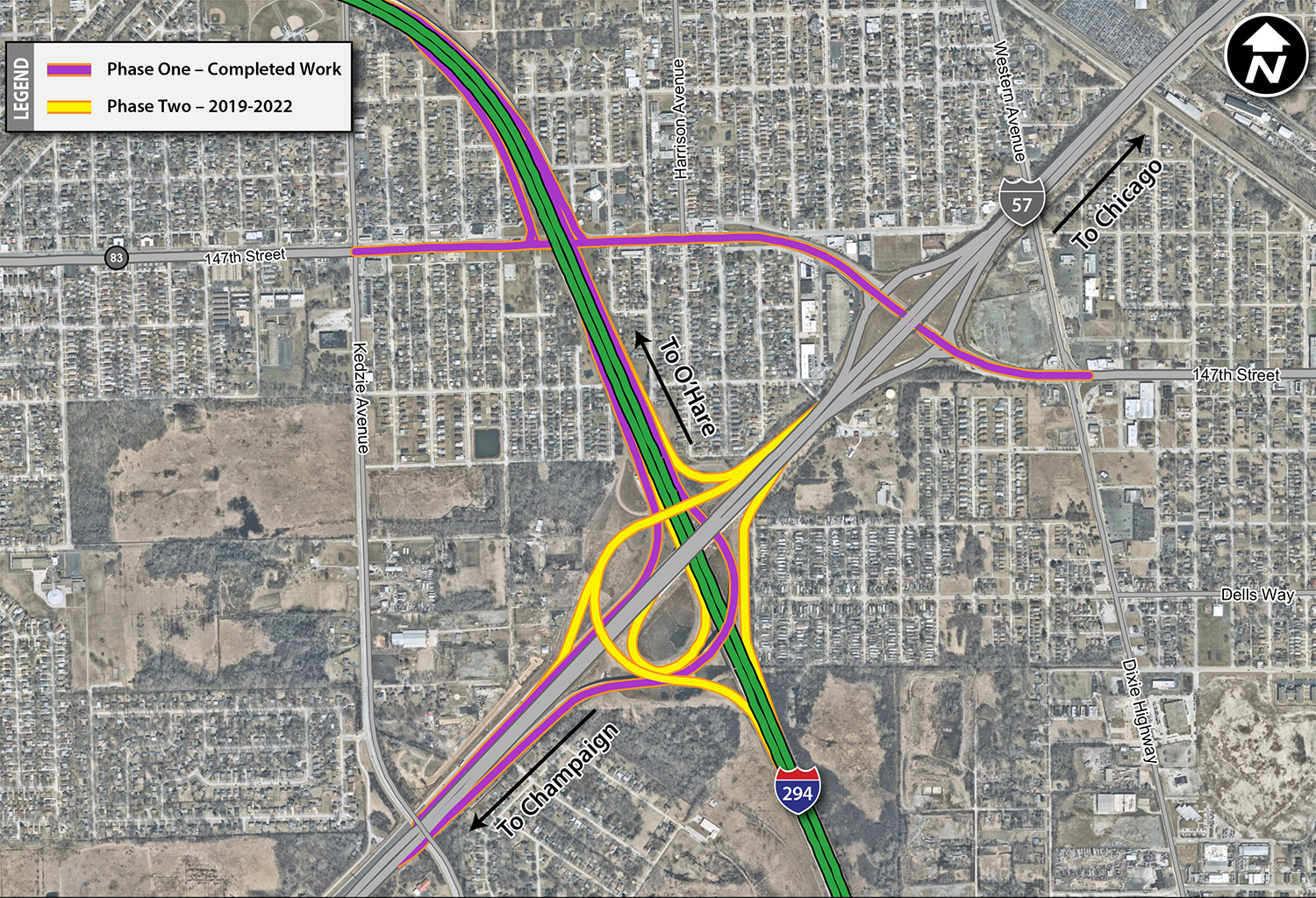 I-294/I-57 Interchange Project Overview Map