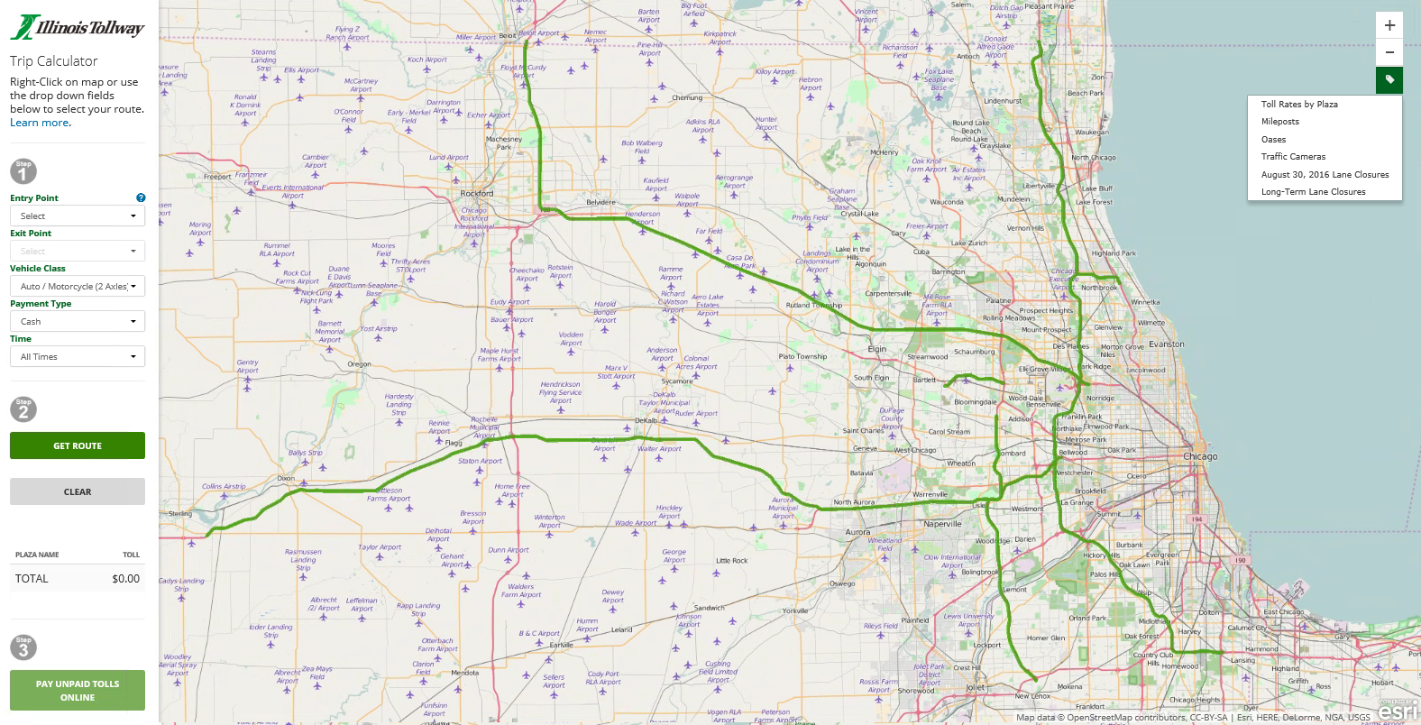 chicago toll roads map Tolling Information Overview Illinois Tollway chicago toll roads map