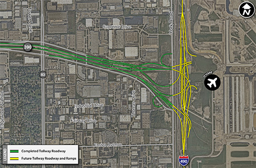 I-490/IL 390 Interchange Project Map