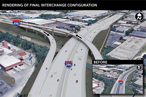 I-490/I-294 Interchange Project Rendering