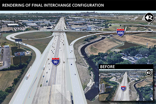 I-490/I-90 Interchange Project Rendering