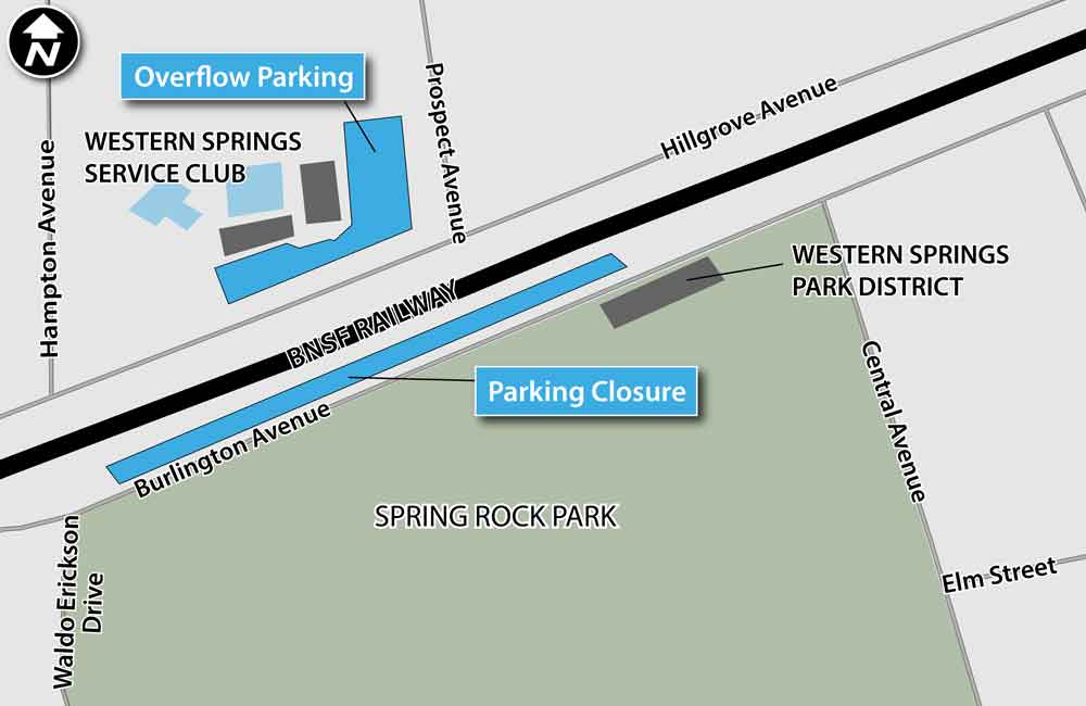 Western Springs Metra Station Parking Impacts Map